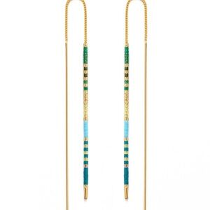 Miyuki Seed Bead Threader Earrings